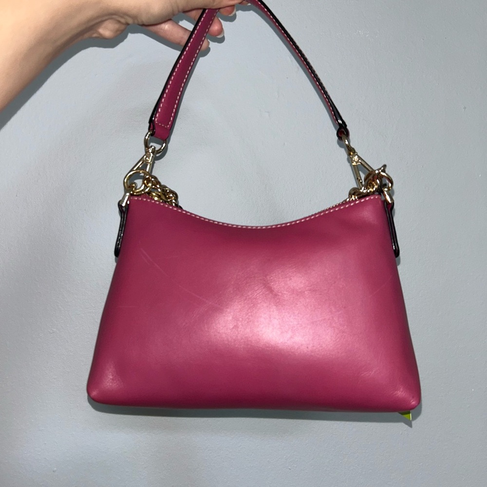 Sam Edelman Pink Leather Shoulder Bag with gold chain detail - Picture 2 of 2